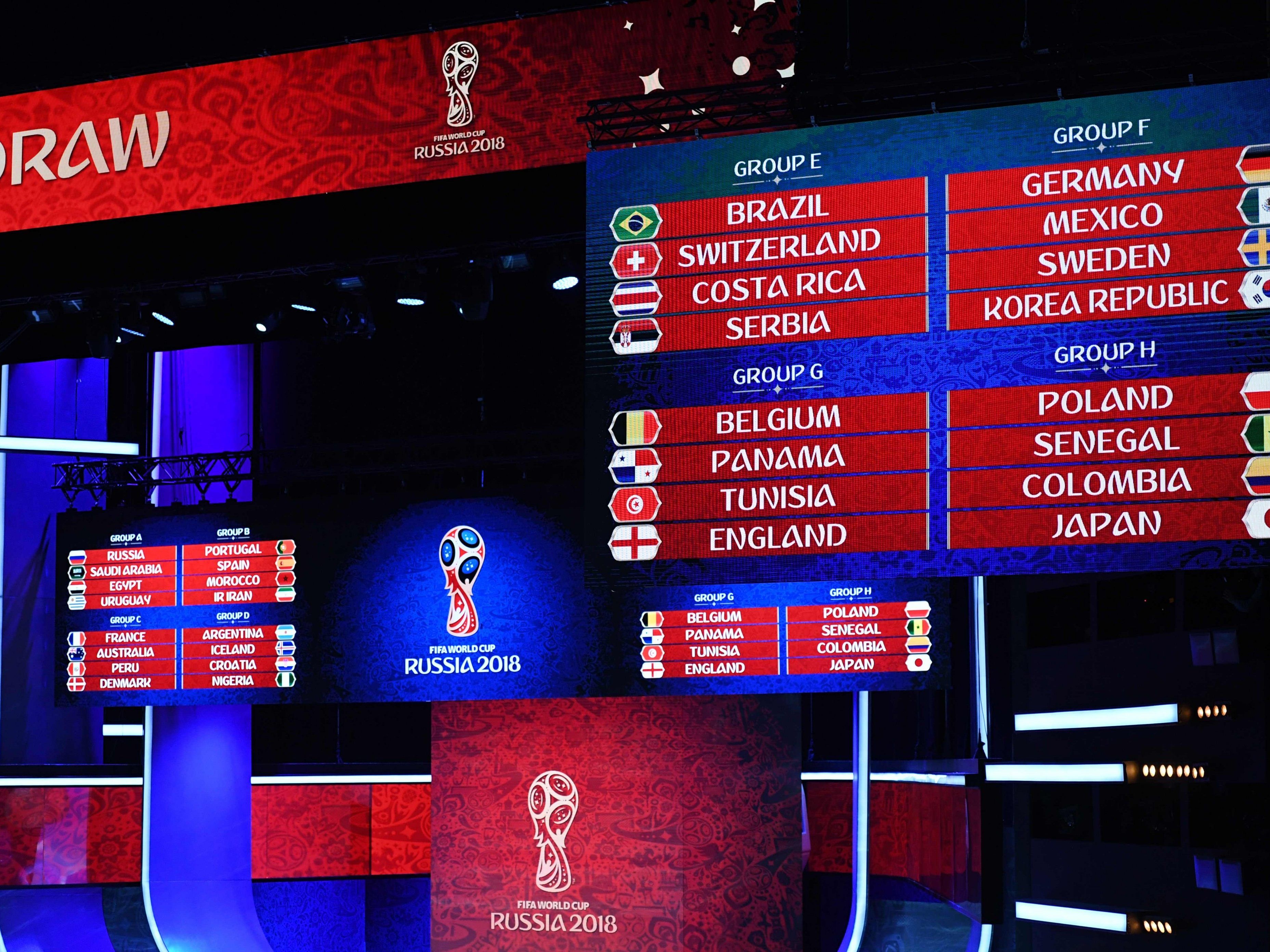 Bei der Auslosung zum 2018 FIFA World Cup Bei der Auslosung zum 2018 FIFA World Cup