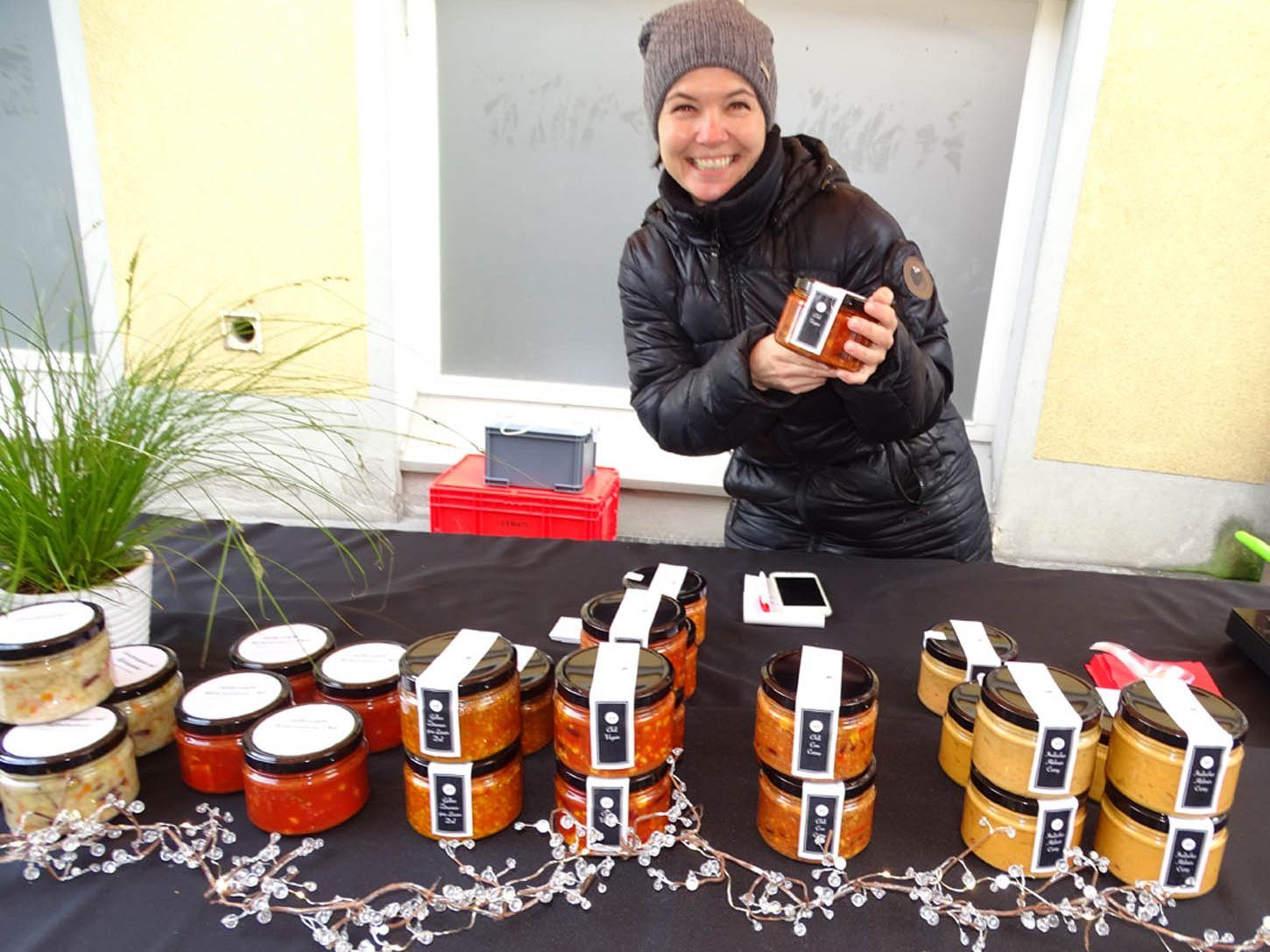 Köstlichkeiten aller Art beim Bio-Weihnachtsmarkt in d´r Gass.