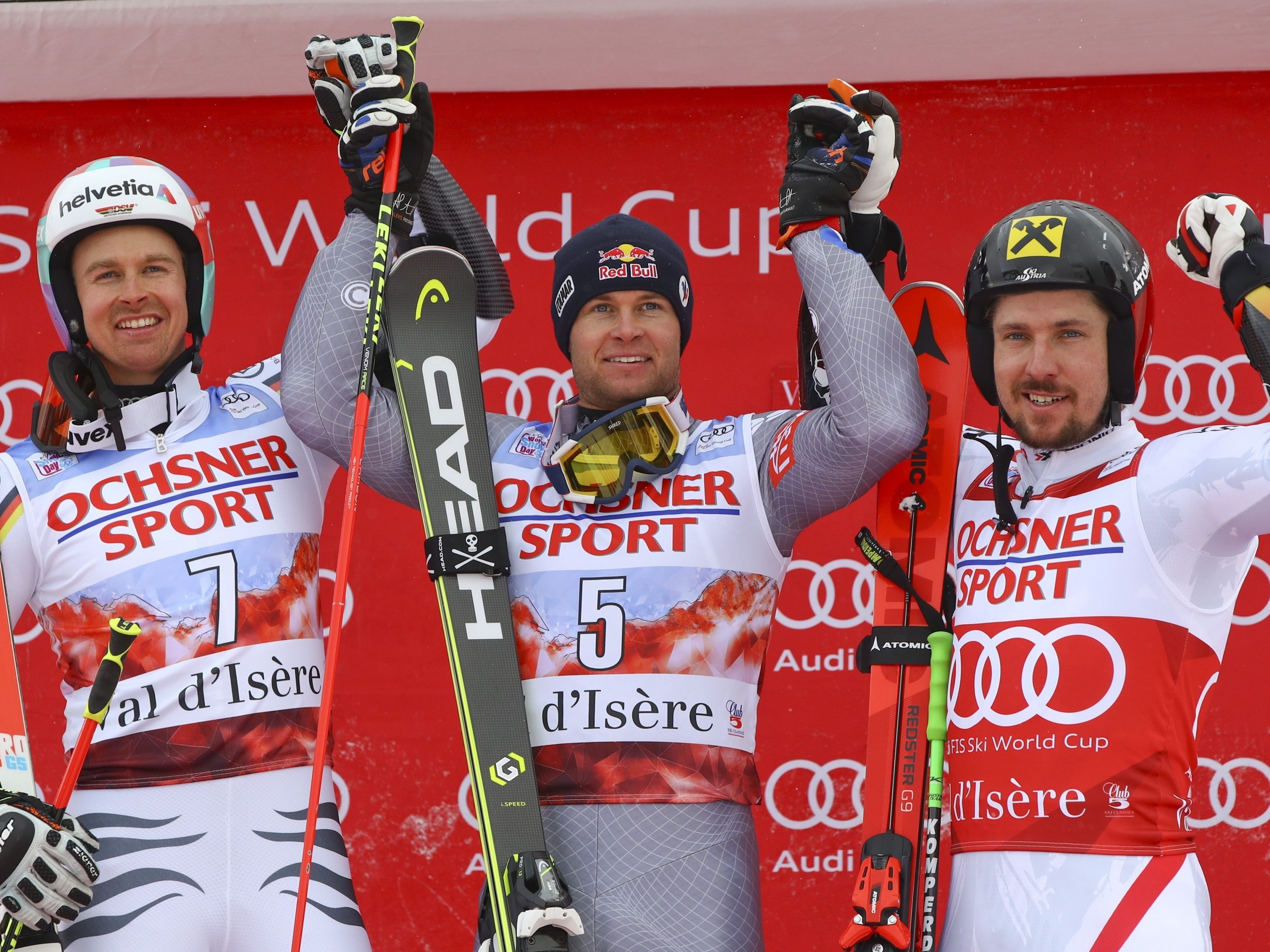 Für Hirscher reichte es am Samstag "nur" für Platz drei Für Hirscher reichte es am Samstag "nur" für Platz drei