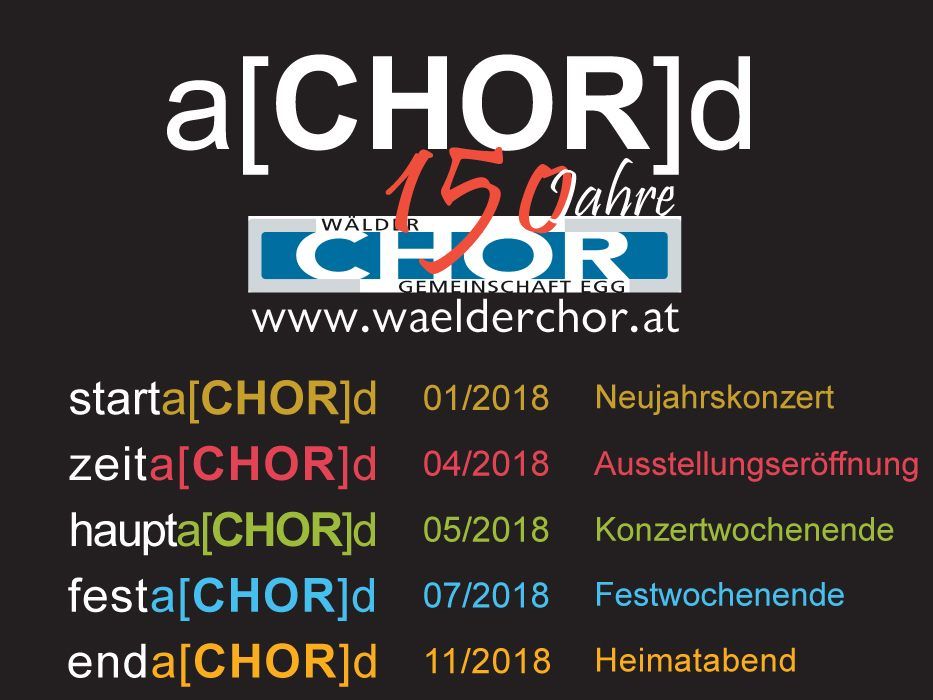 Weitere Termine und Veranstaltungen auf unser Website: www.waelderchor.at