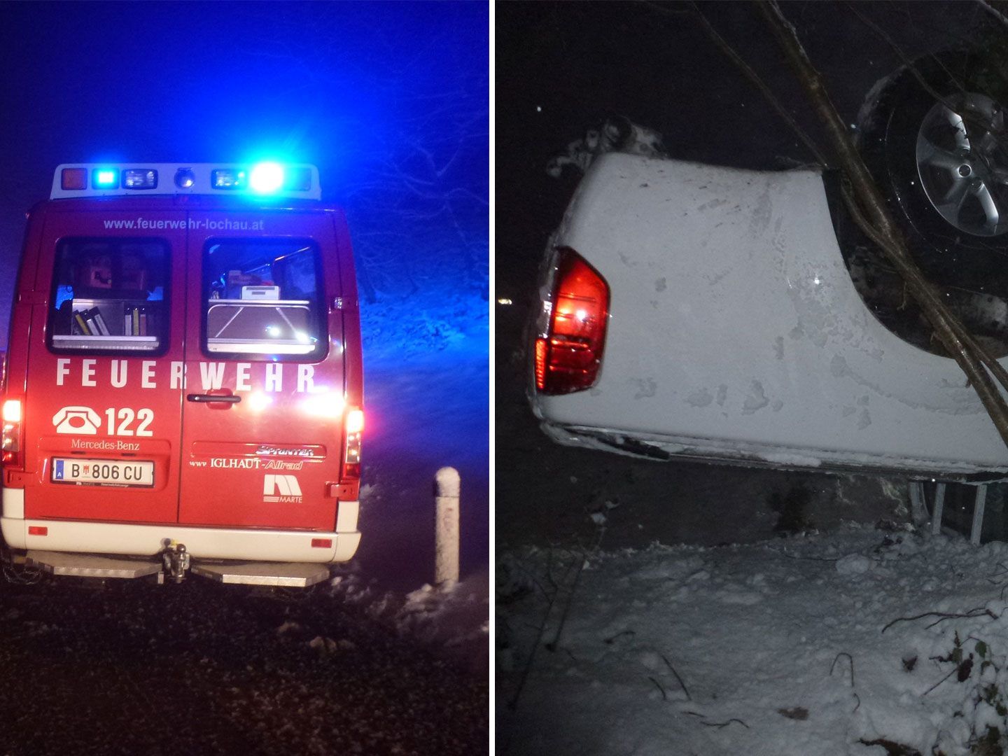 Eine Person bei Unfall verletzt.