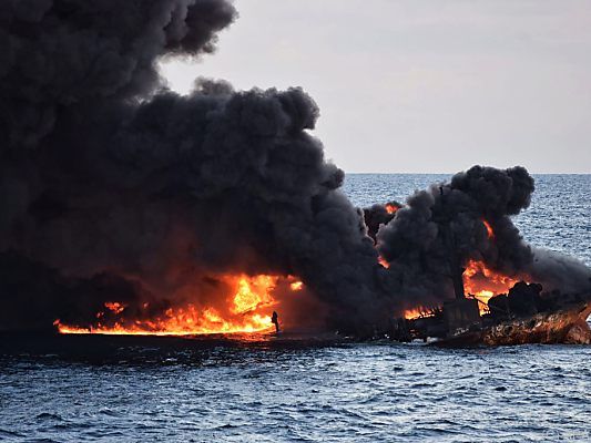 Tanker "Sanchi" war am 4. Jänner östlich von Shanghai in Brand geraten