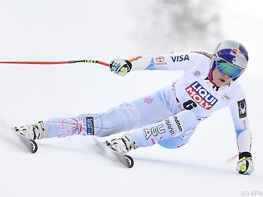 Vonn hat 0,6 Sekunden Vorsprung