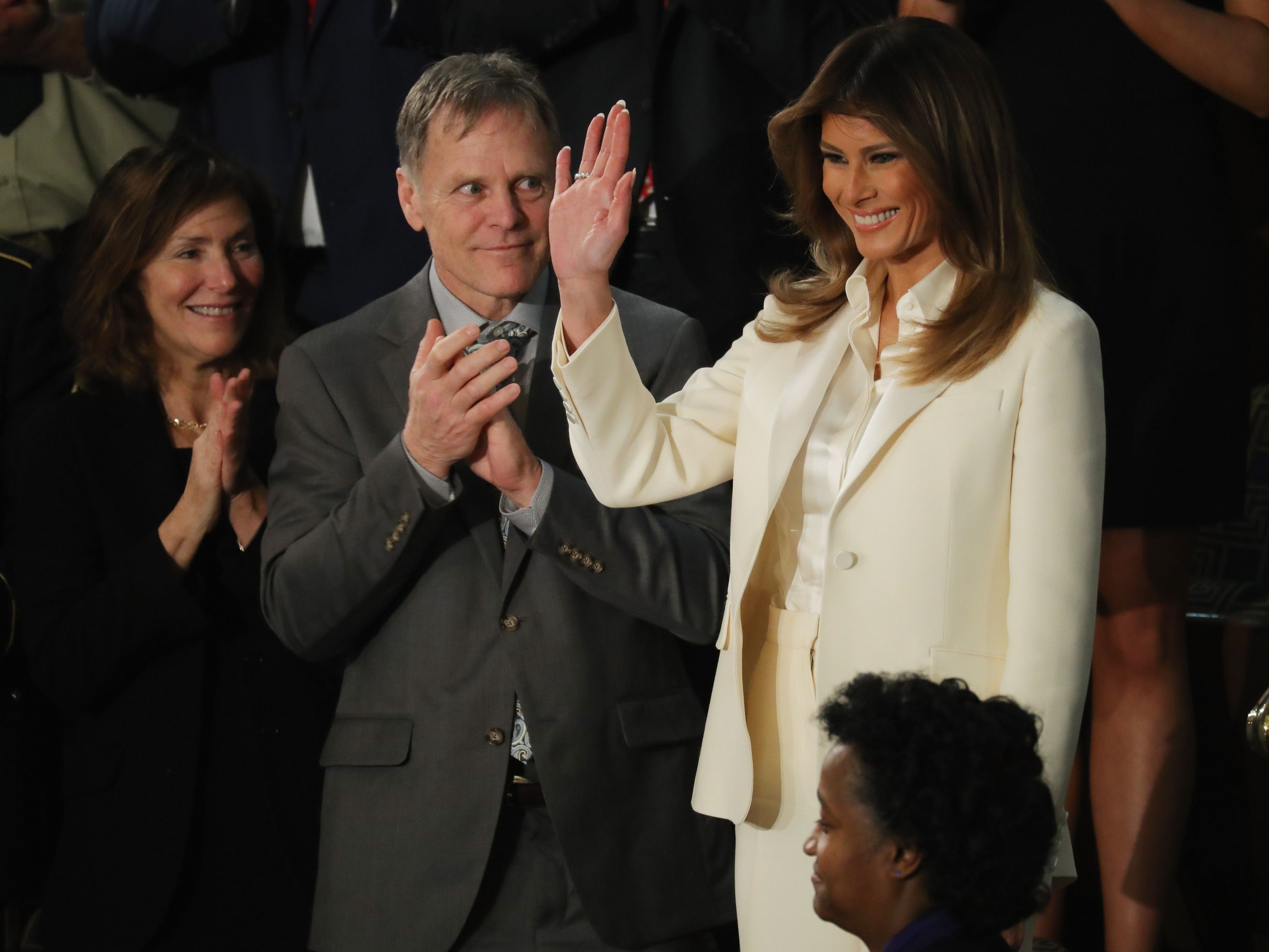 Melania Trump zeigte seit einer Weile erstmals wieder der Öffentlichkeit. Melania Trump zeigte seit einer Weile erstmals wieder der Öffentlichkeit.