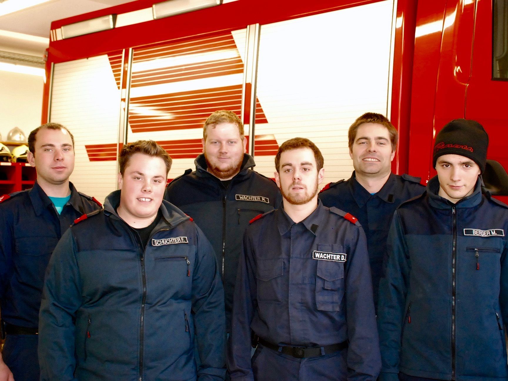 Einige Mitglieder der Ortsfeuerwehr Tschagguns