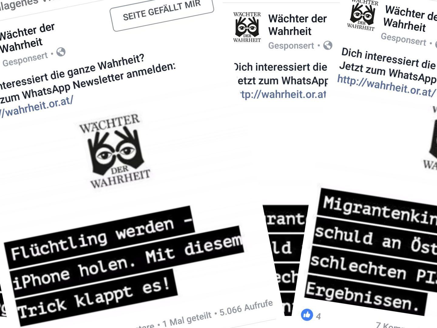 Seit Dienstag zeigt es solche Werbungen auf Facebook an. Seit Dienstag zeigt es solche Werbungen auf Facebook an.