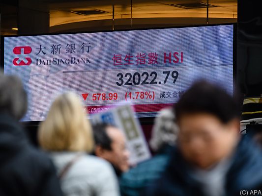 Sinkende Kurse auch in Asien