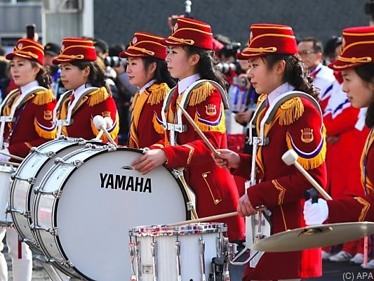 Nordkorea begrüßte seine Athleten Nordkorea begrüßte seine Athleten