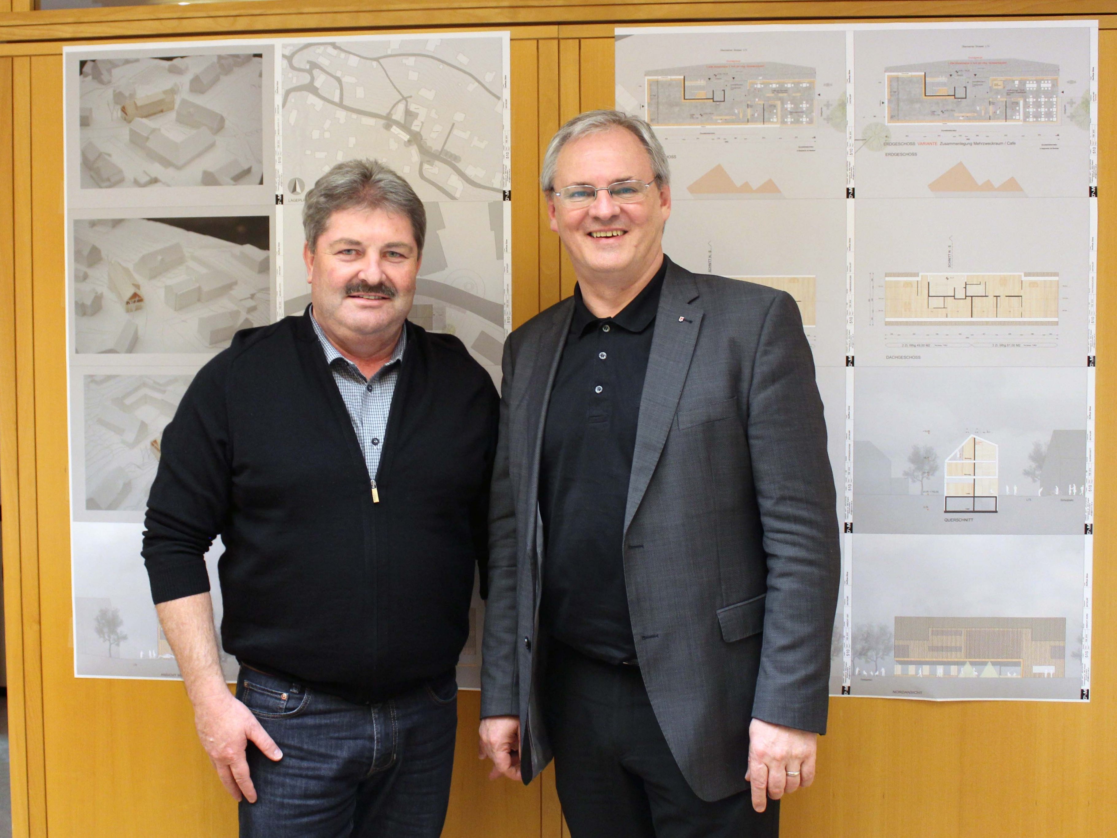 Bürgermeister Gerold Mähr und Landtagspräsident Harald Sonderegger. Bürgermeister Gerold Mähr und Landtagspräsident Harald Sonderegger.