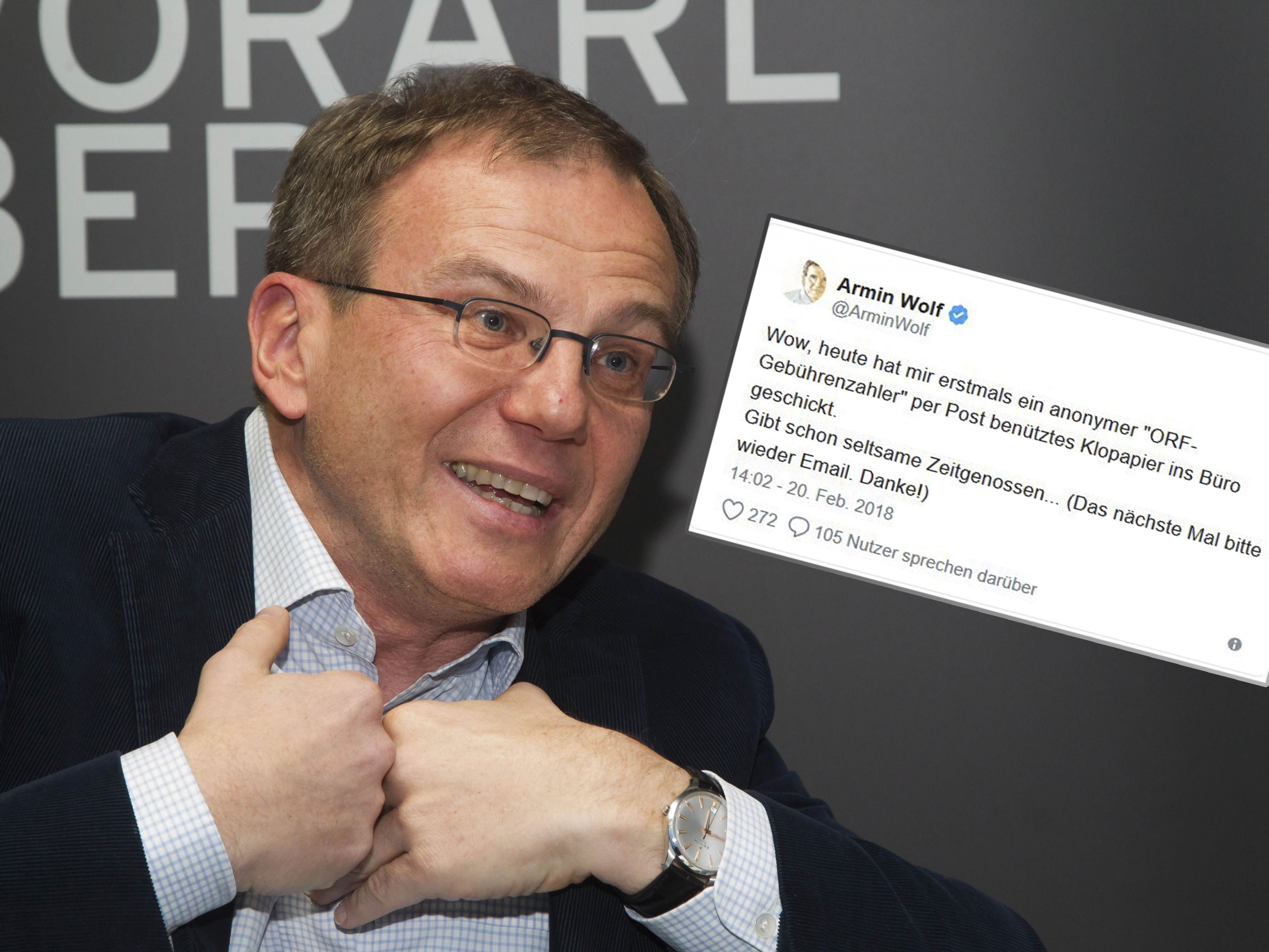 Moderator Armin Wolf hat seltsame Post erhalten.