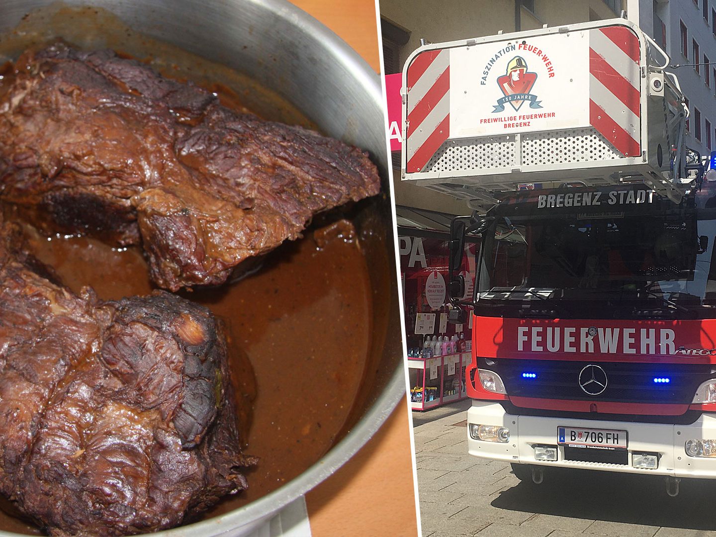 Mit Blaulicht einen Braten stehlen könnte noch ein Nachspiel haben. Mit Blaulicht einen Braten stehlen könnte noch ein Nachspiel haben.