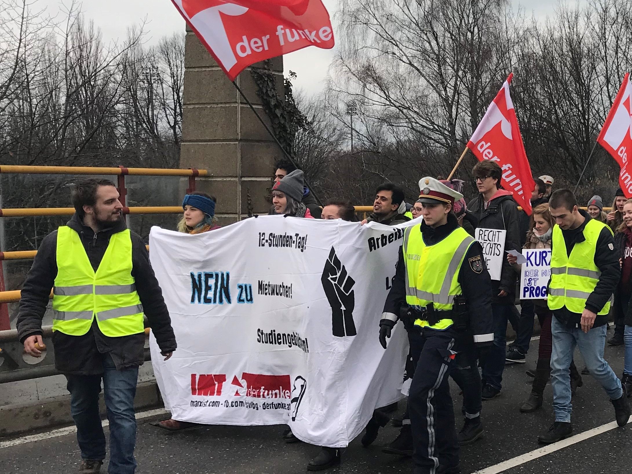 Etwa 120 Demonstranten zogen durch Bregenz.