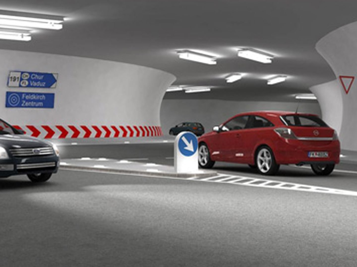 Der geplante Kreisel im Stadttunnel Feldkirch. Der geplante Kreisel im Stadttunnel Feldkirch.