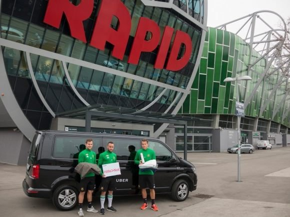 Rapid und Uber sammelten gemeinsam Spenden für die Gruft.