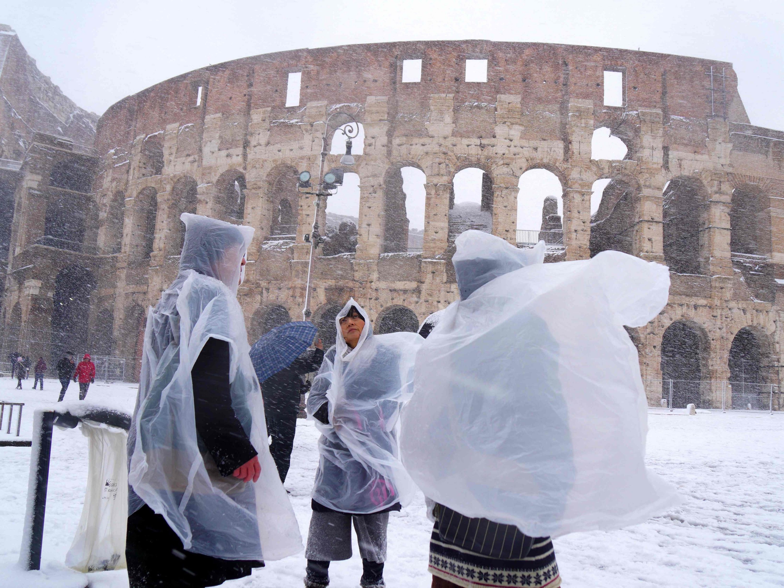 Schnee ist in Rom eher selten.