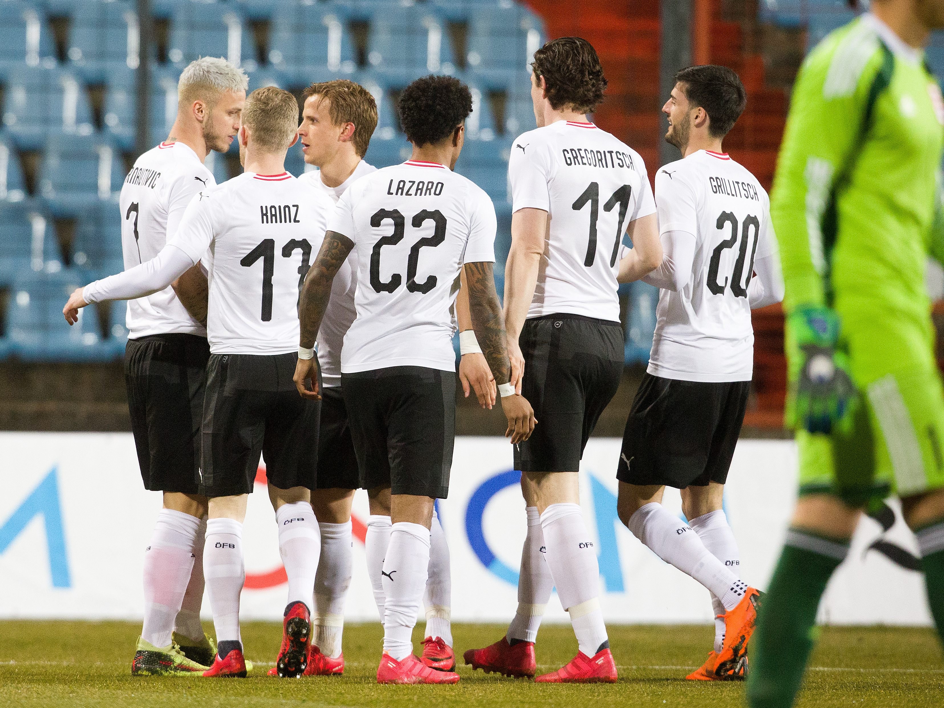 Das ÖFB-Team jubelte bereits in der 3. Minute über den Treffer zum 1:0.