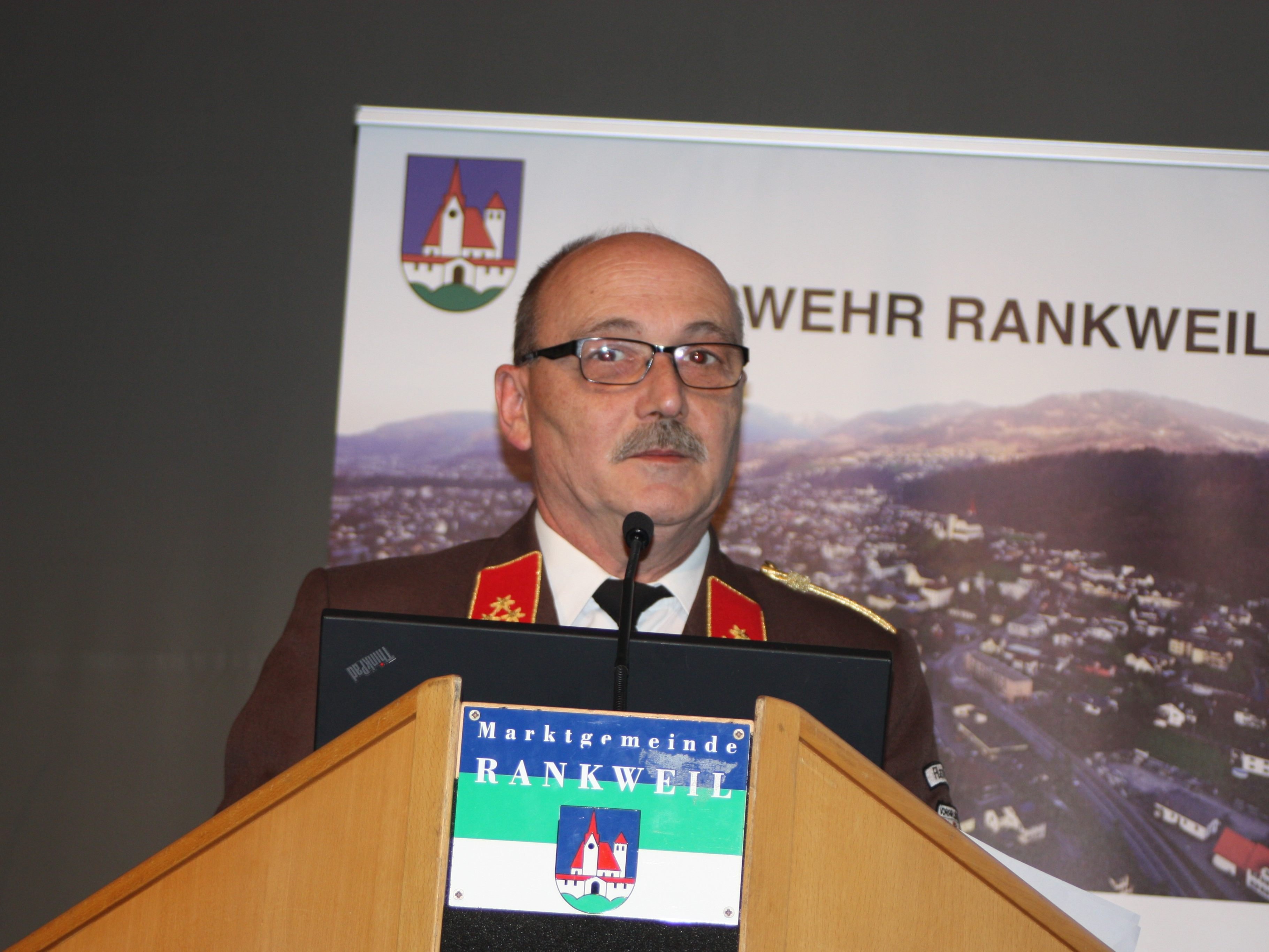 Feuerwehr Rankweil Kommandant Hans Lampert zog ein zufriedenes Resümee