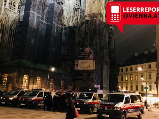 Leserreporter Lukas K. dokumentierte das Ereignis am Donnerstagabend am Stephansplatz