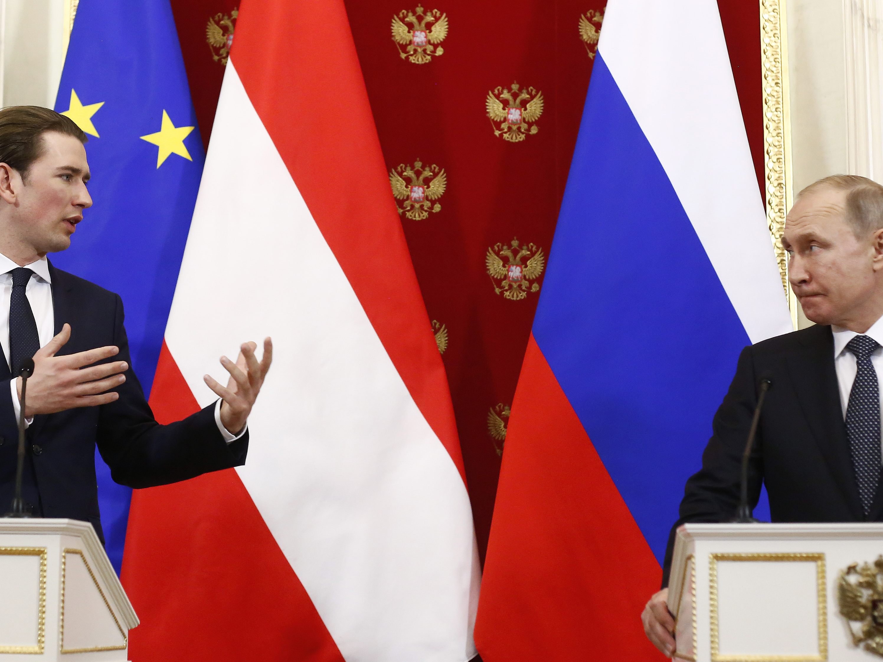 Kanzler Kurz traf Präsident Putin, russische Medien waren begeistert Kanzler Kurz traf Präsident Putin, russische Medien waren begeistert