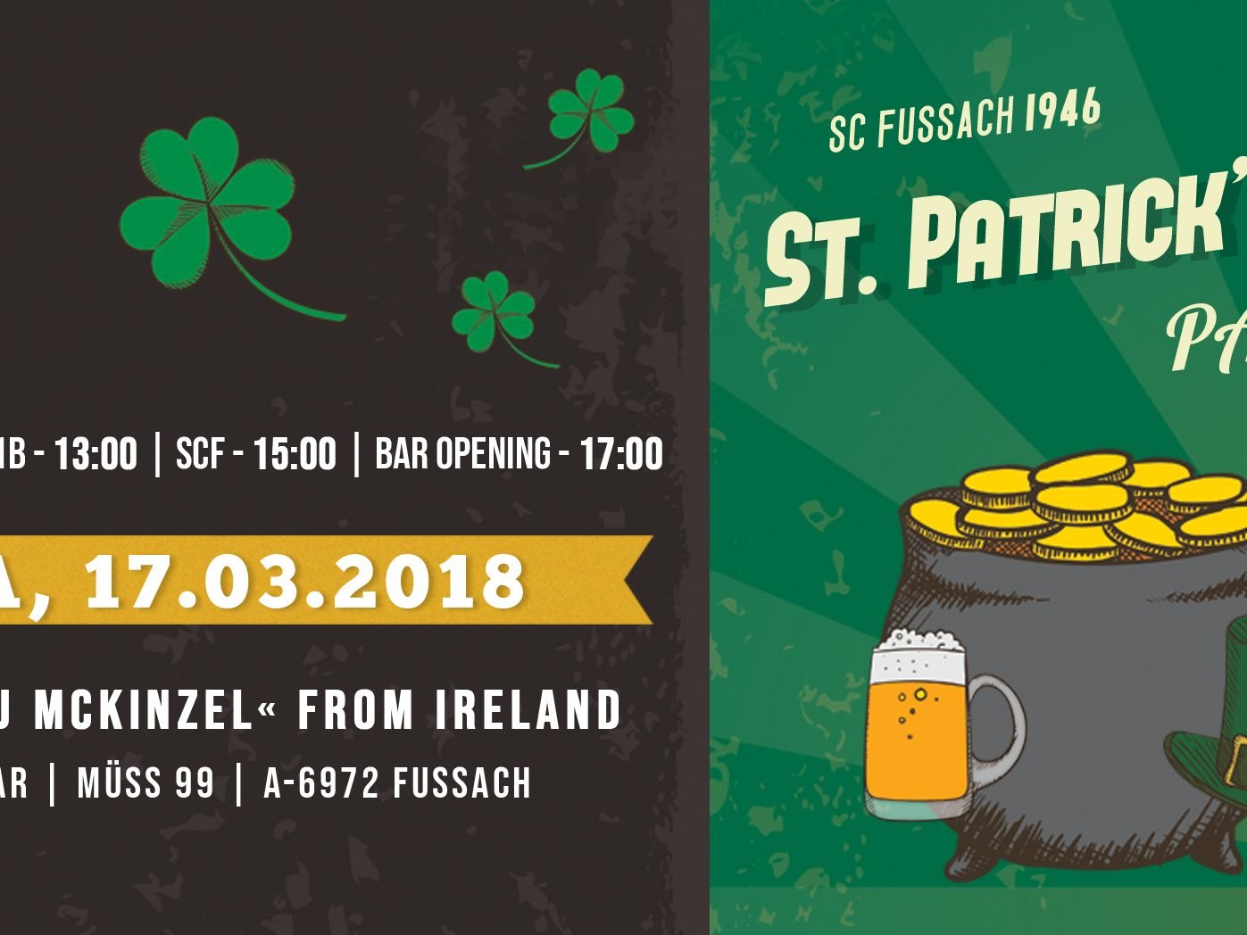 Heimspiel am St. Patrick's Day (17.03.2018)