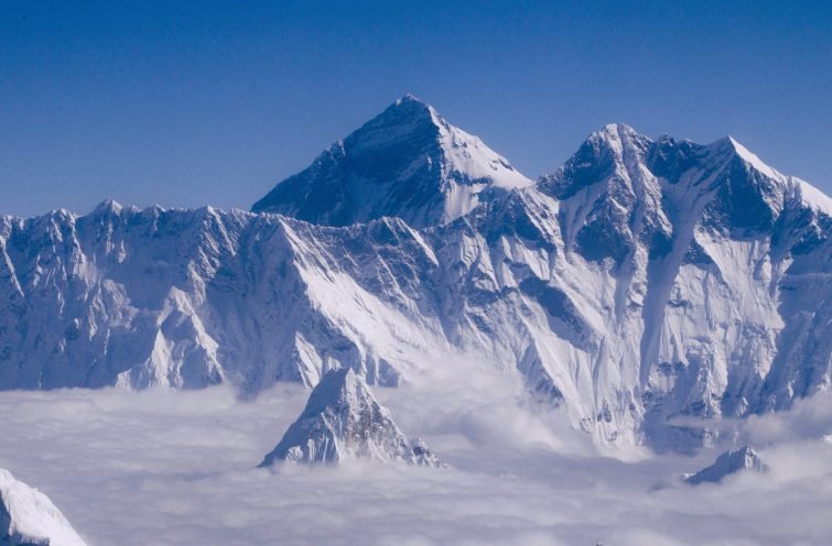 Blick auf den Mount Everest. Blick auf den Mount Everest.