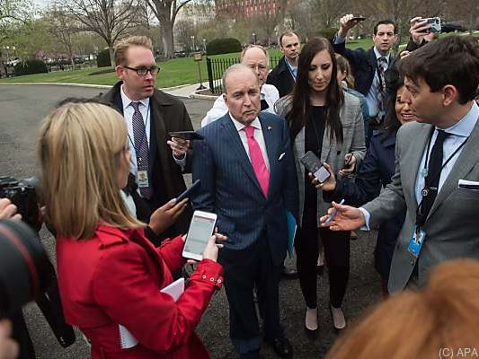 Larry Kudlow, Wirtschaftsberater von US-Präsident Trump, beschwichtigt Larry Kudlow, Wirtschaftsberater von US-Präsident Trump, beschwichtigt