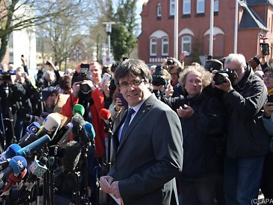 Carles Puigdemont kurz nach seiner Freilassung