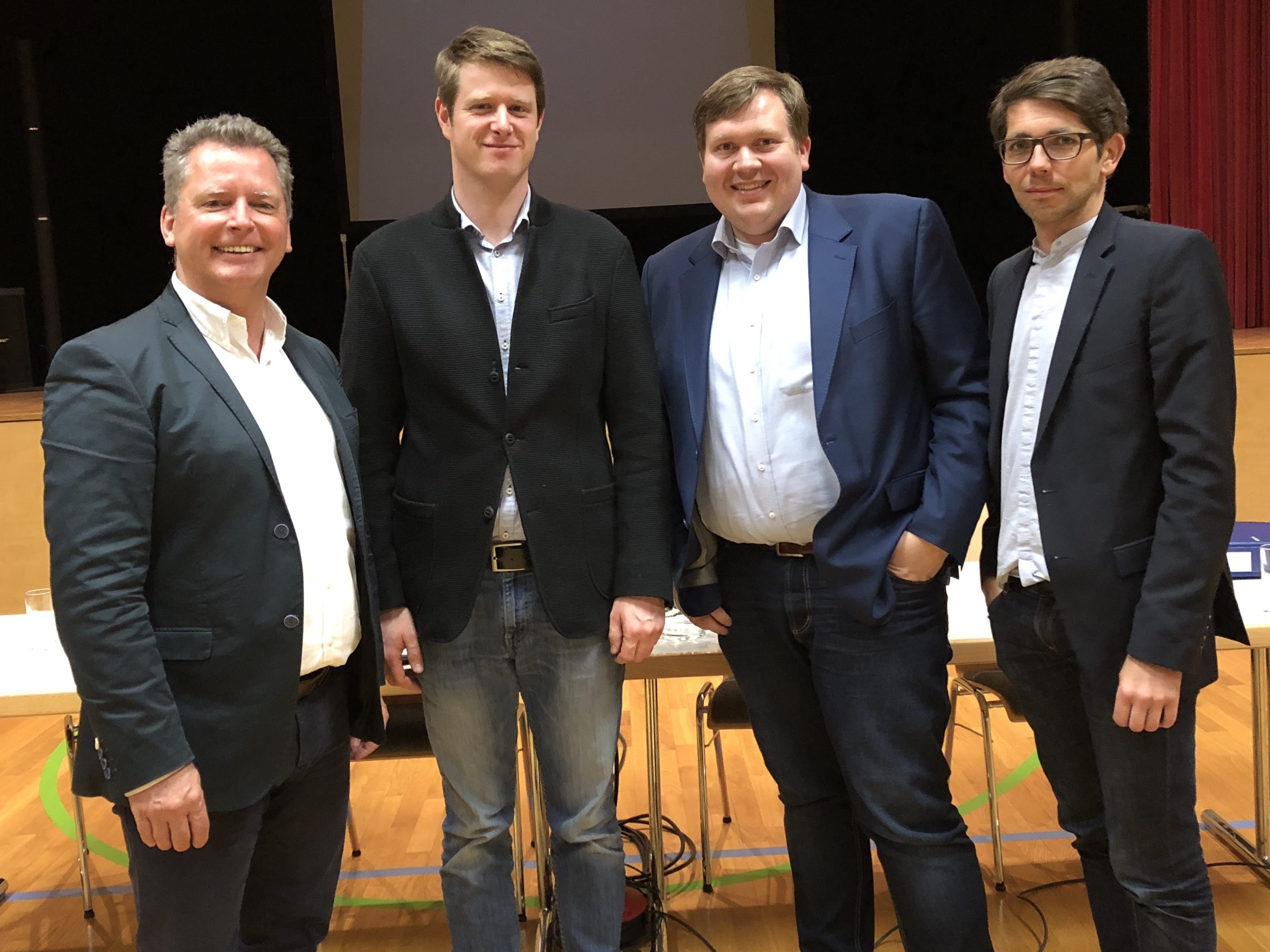 Johann Kerkhofs, Josef Lechthaler, Philipp Jouck und Alexander Gastager informierten die Bevölkerung am 16.4. aus erster Hand über den Projektstand.
