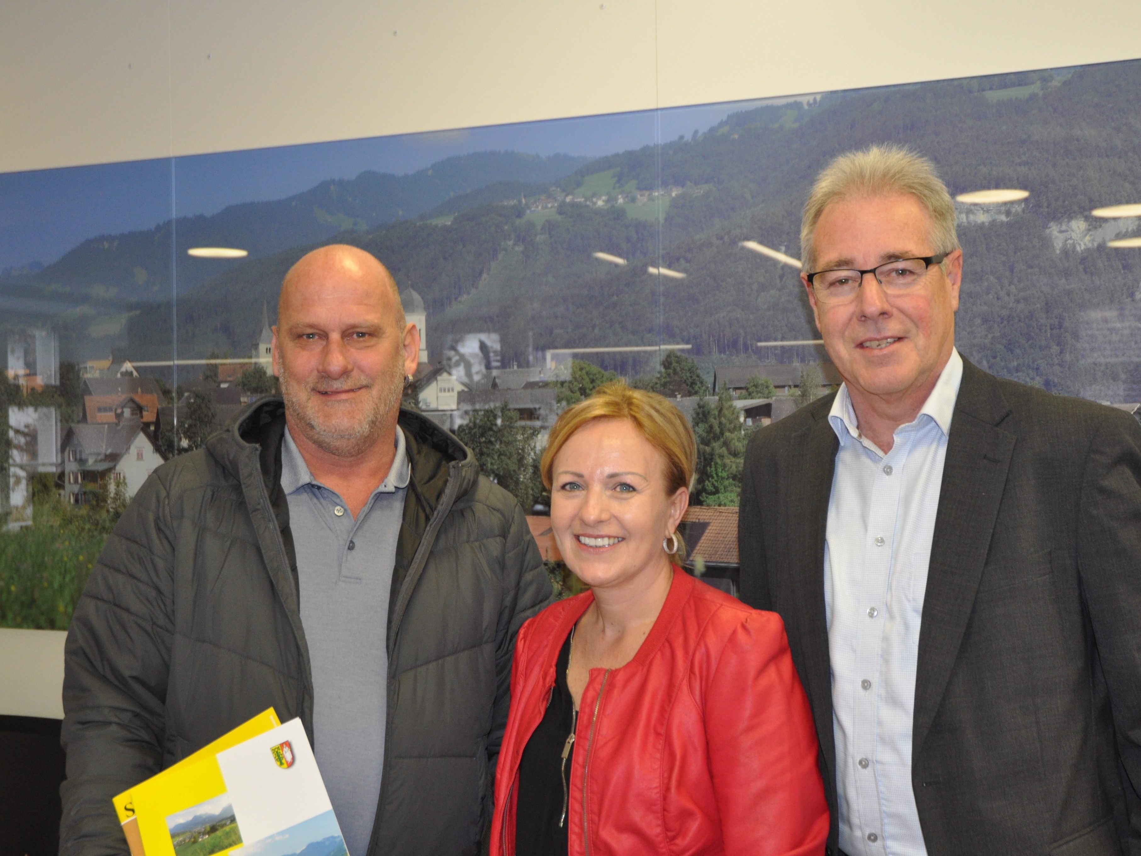 Karl-Heinz Watzenegger, Manuela Kriss, Bürgermeister Helmut Lampert Karl-Heinz Watzenegger, Manuela Kriss, Bürgermeister Helmut Lampert