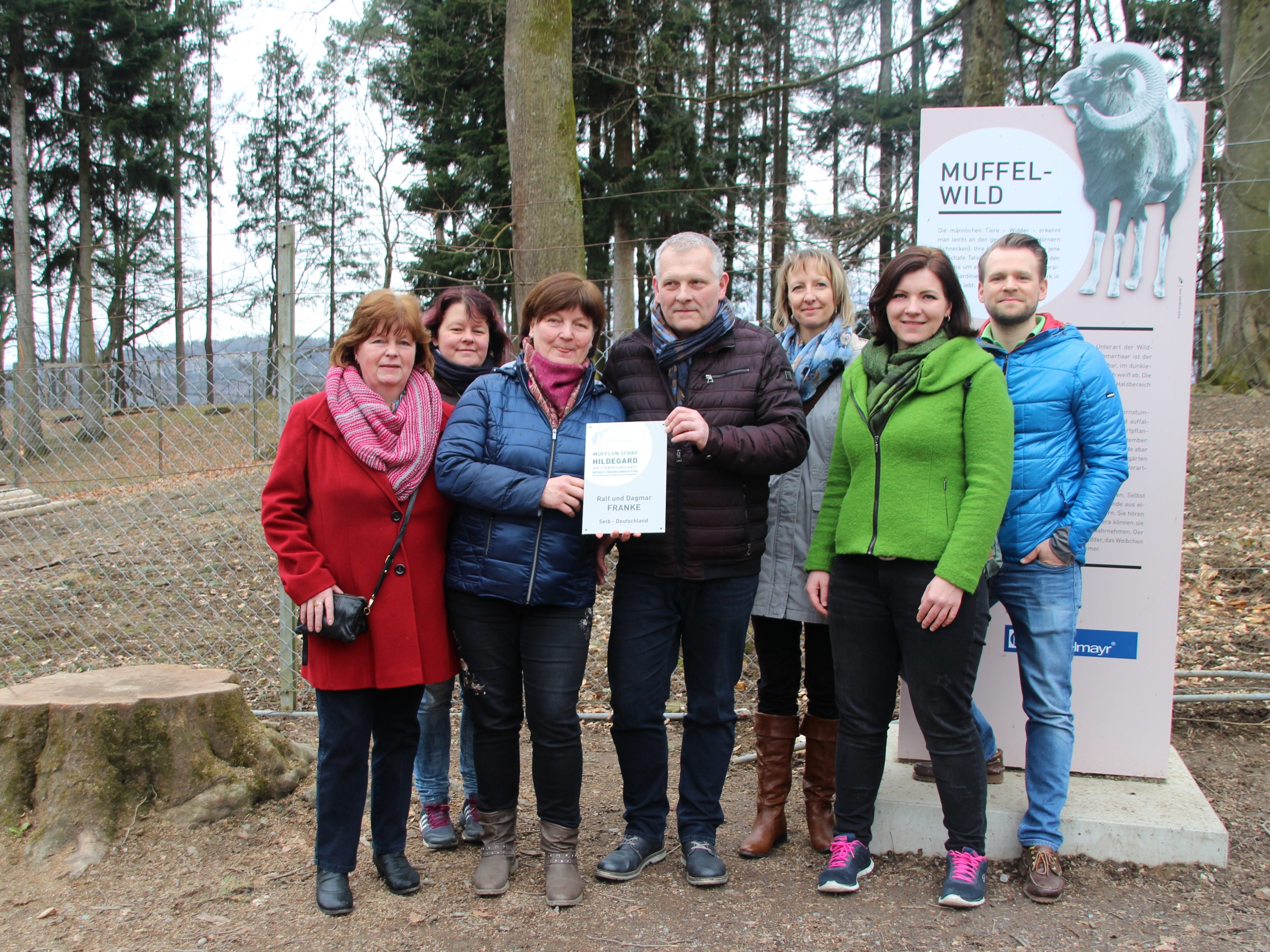 Neue Paten für das Mufflonschaf Hildegard im Wildpark.