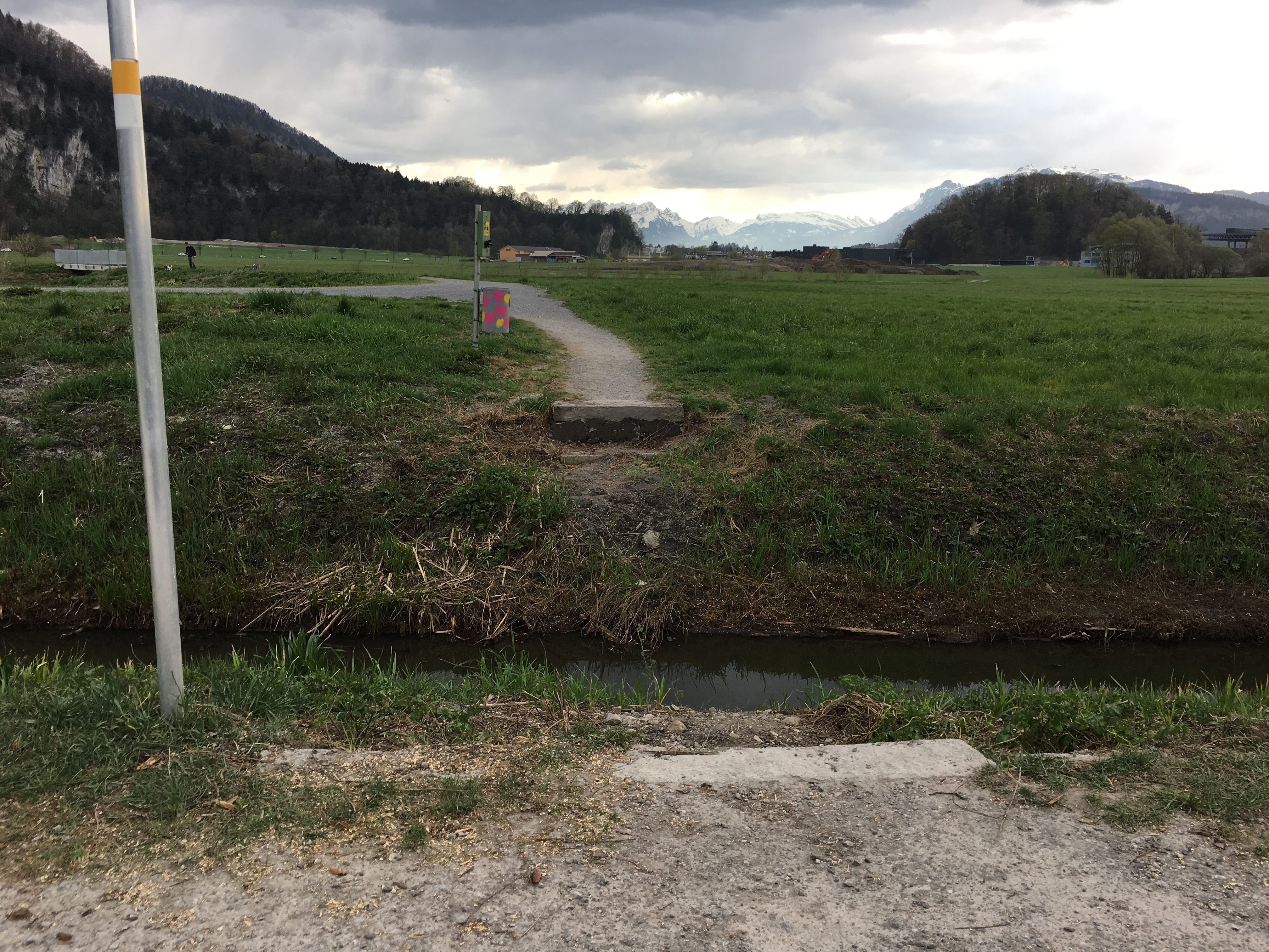 Der alte Steg wurde bereits abgerissen
