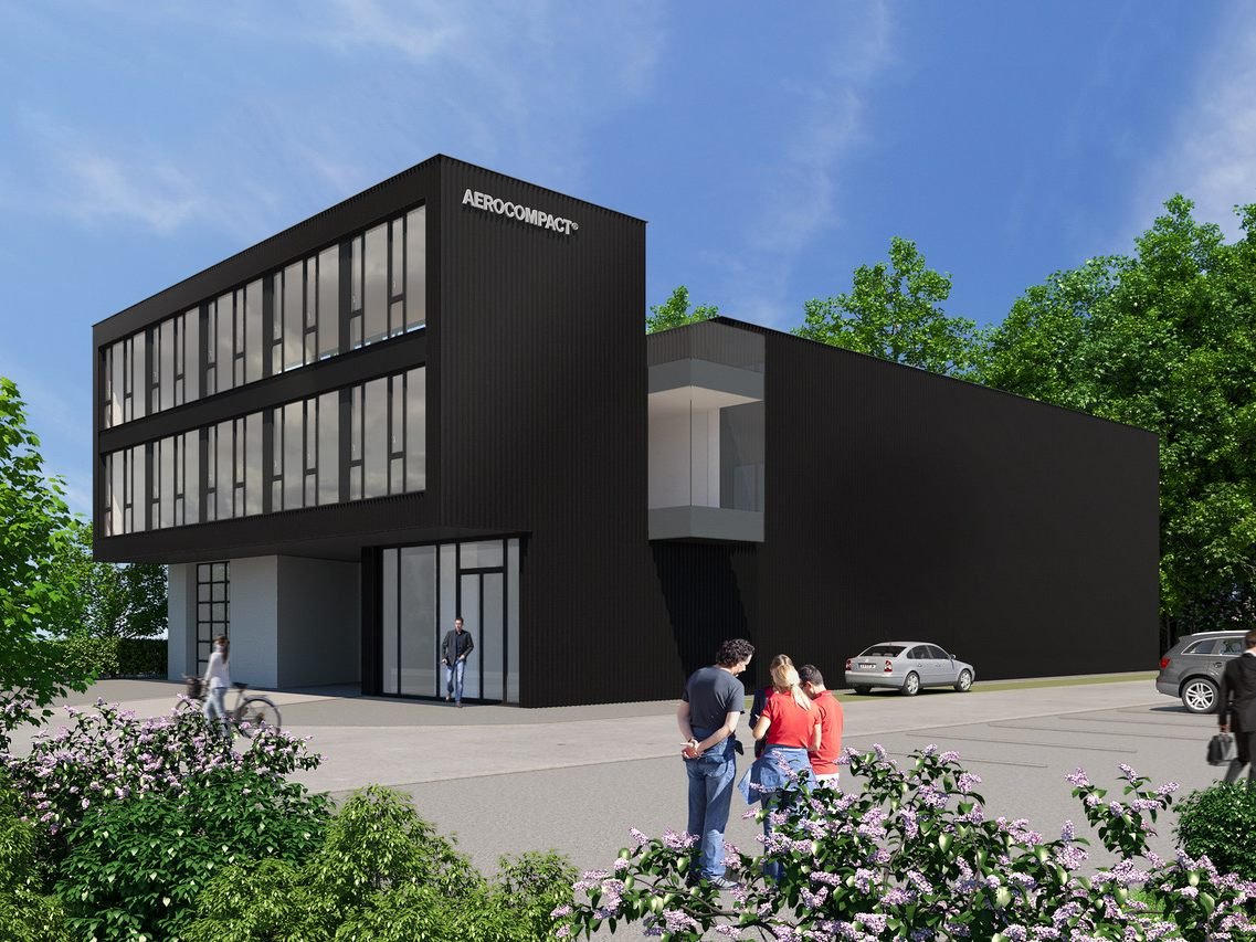 So wird der neue Firmenstammsitz von Aerocompact in Satteins aussehen. So wird der neue Firmenstammsitz von Aerocompact in Satteins aussehen.