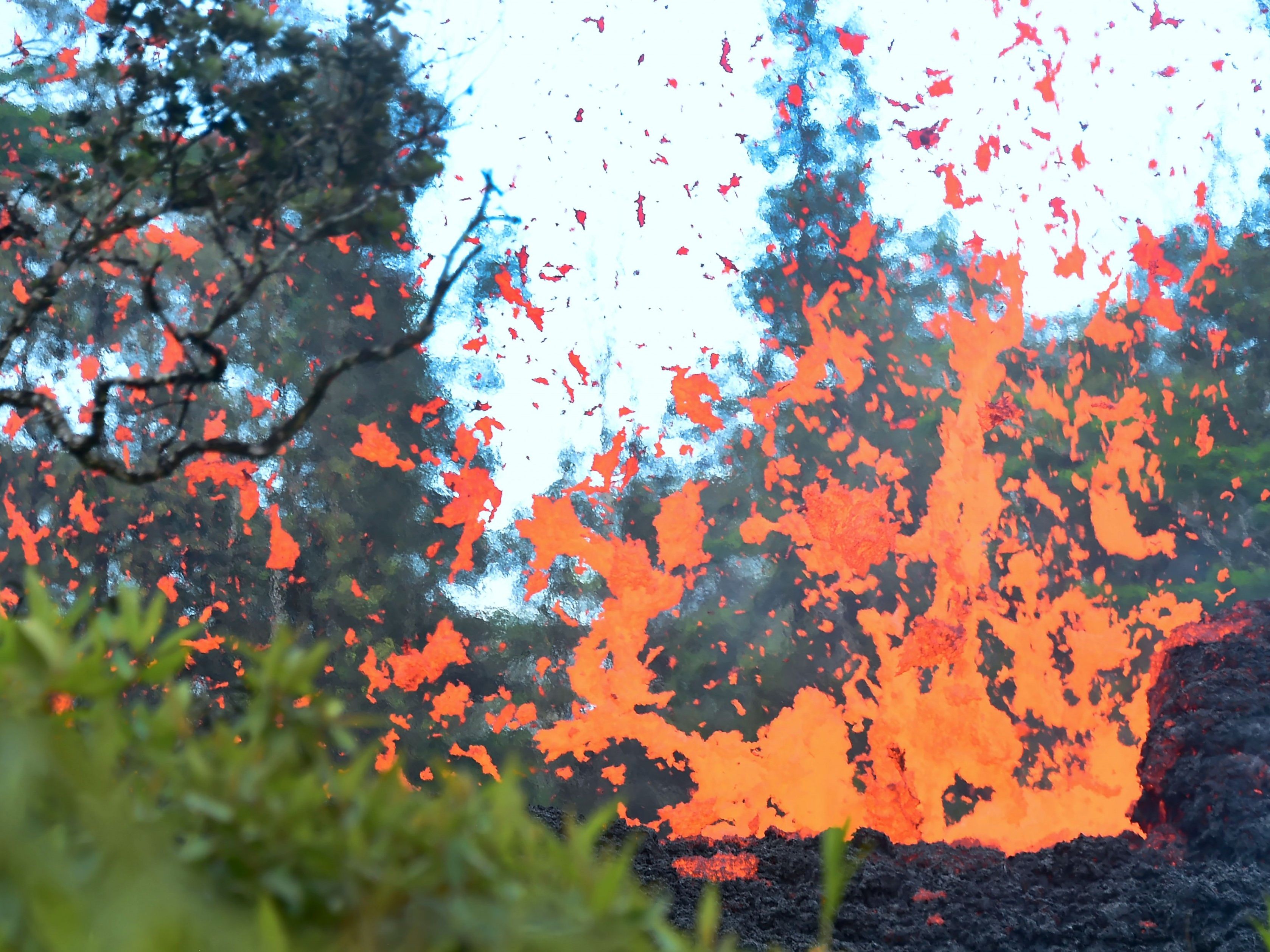 Der Vulkan Kilauea auf Hawaii ist ausgebrochen.