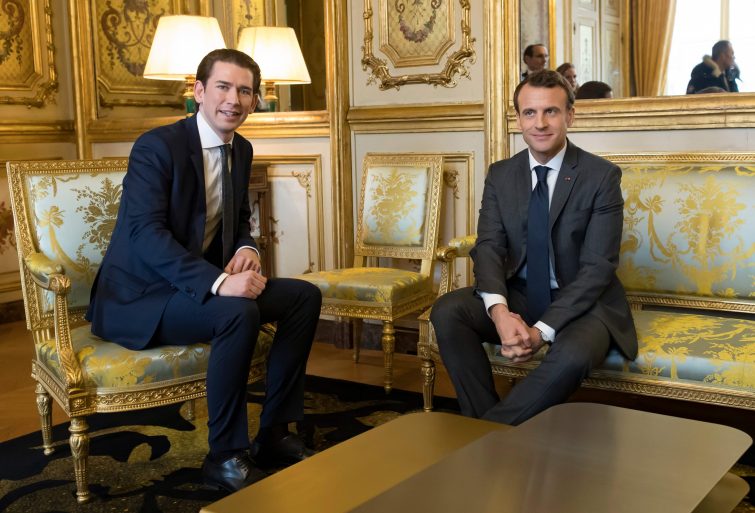 Sebastian Kurz bei einem Besuch in Paris im Januar 2018.