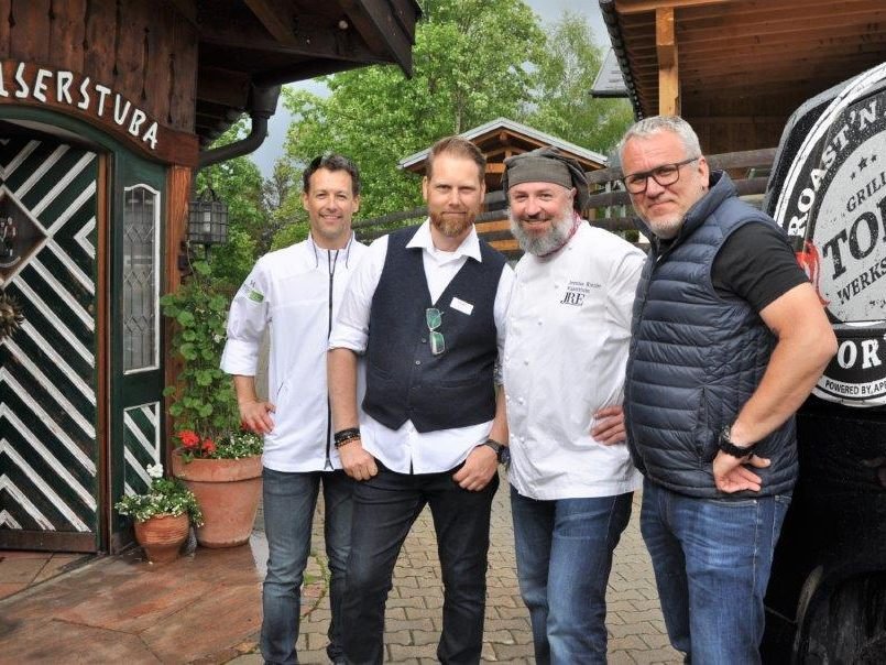 v.l.n.r.: Alexander Kowarc, Marc Bösche, Jeremias Riezler und Tom Heinzle