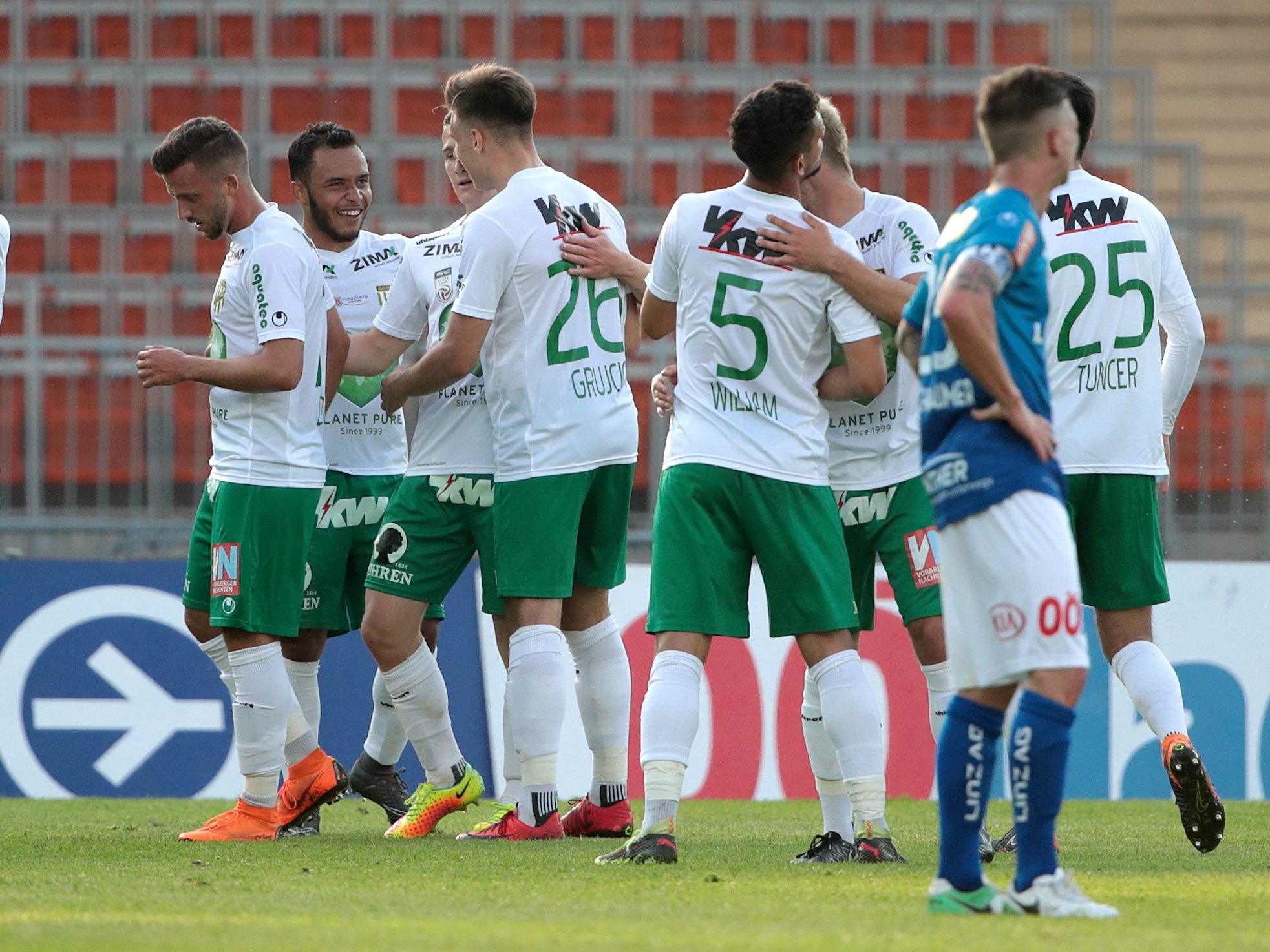 Die Lustenauer durften gegen Linz erneut jubeln.