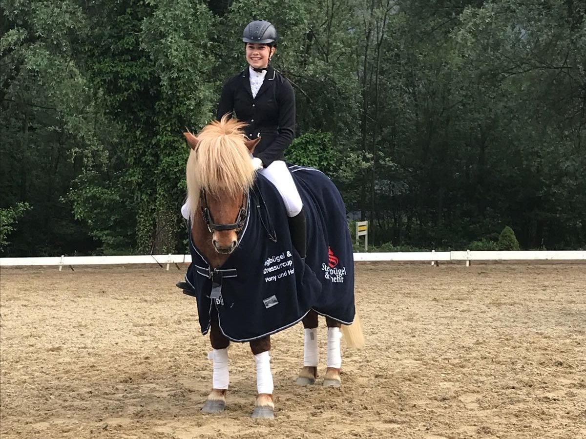 Hannah Berchtold mit ihrem Isländer "Haukur vom Neuforst" Hannah Berchtold mit ihrem Isländer "Haukur vom Neuforst"