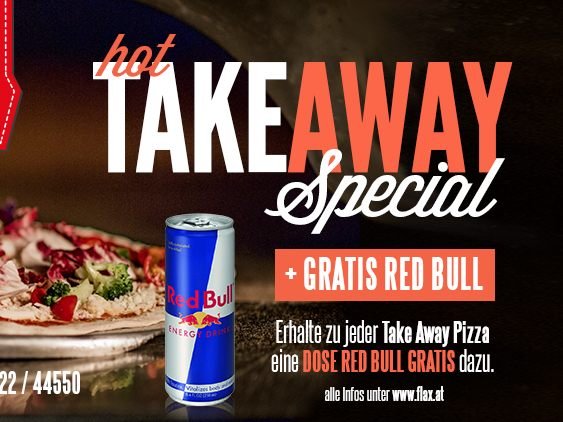 Aktion im Juni - Zu jeder TAKE AWAY PIZZA + 1 RED BULL gratis dazu! Aktion im Juni - Zu jeder TAKE AWAY PIZZA + 1 RED BULL gratis dazu!