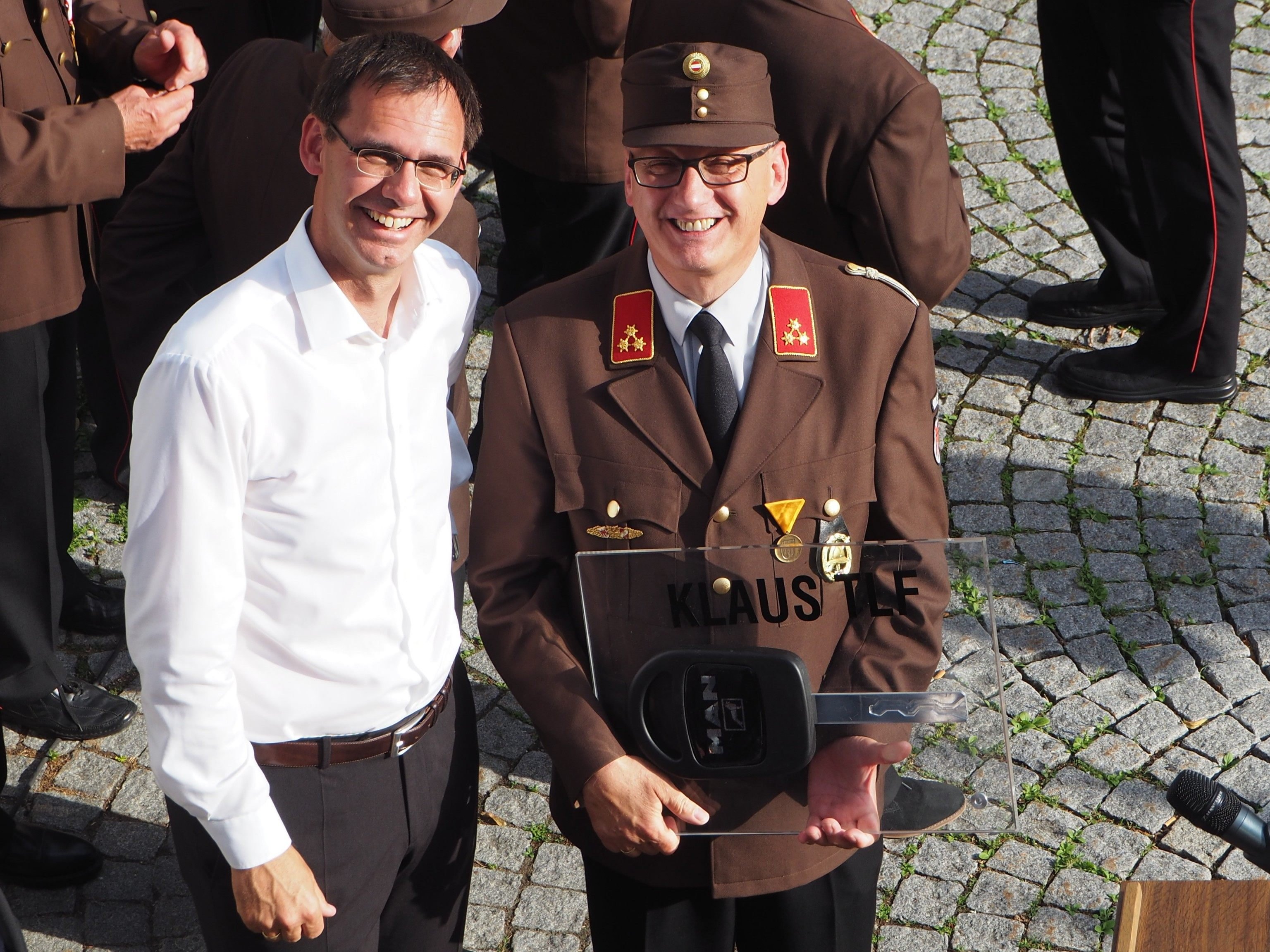Landeshauptmann Markus Wallner mit Kommandant Wolfgang Berchtel Landeshauptmann Markus Wallner mit Kommandant Wolfgang Berchtel