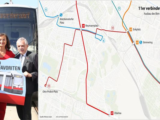 Die Linie 11 wird ausgebaut. Die Linie 11 wird ausgebaut.