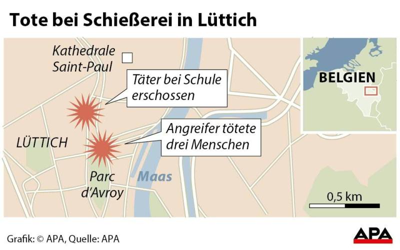 Tote bei Schießerei in Lüttich Tote bei Schießerei in Lüttich