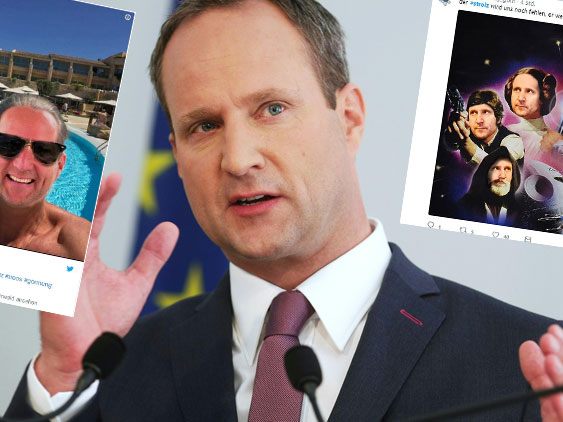 Lustige Fotomontagen bestimmen die Diskussion über den Ex-Chef der Neos.