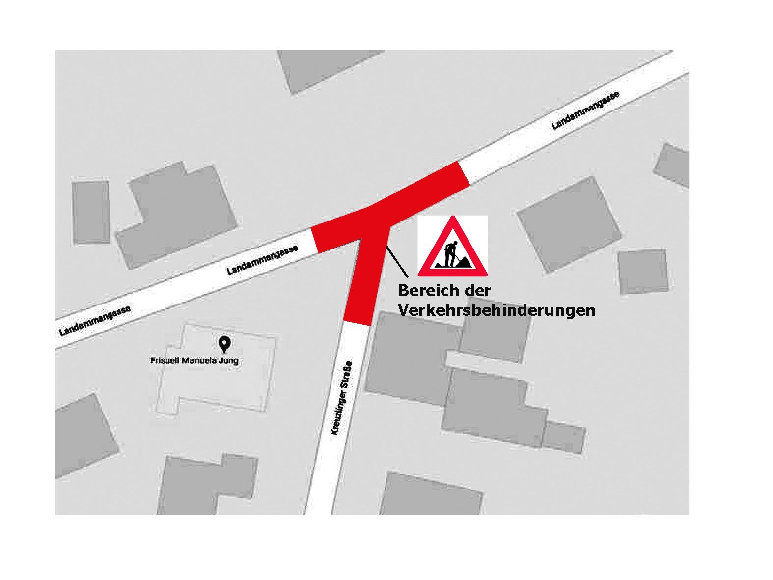 In diesem Bereich ist mit Verkehrsbehinderungen zu rechnen.
