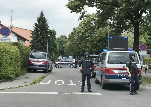 Großeinsatz der Polizei in Bregenz.