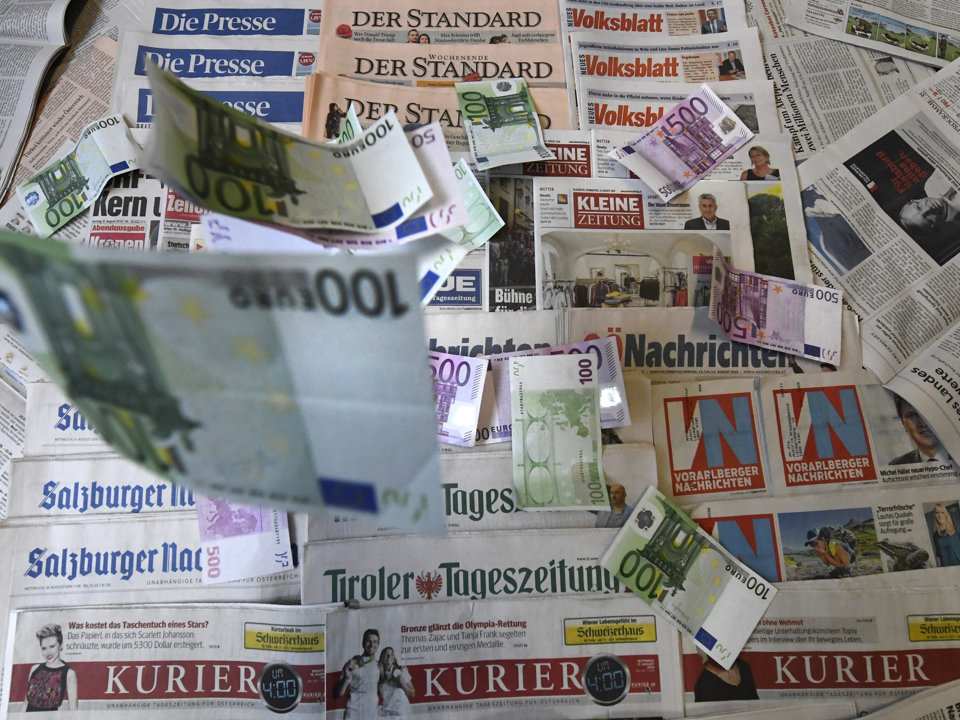 Größte Empfänger waren "Krone", "ORF" und "Österreich"