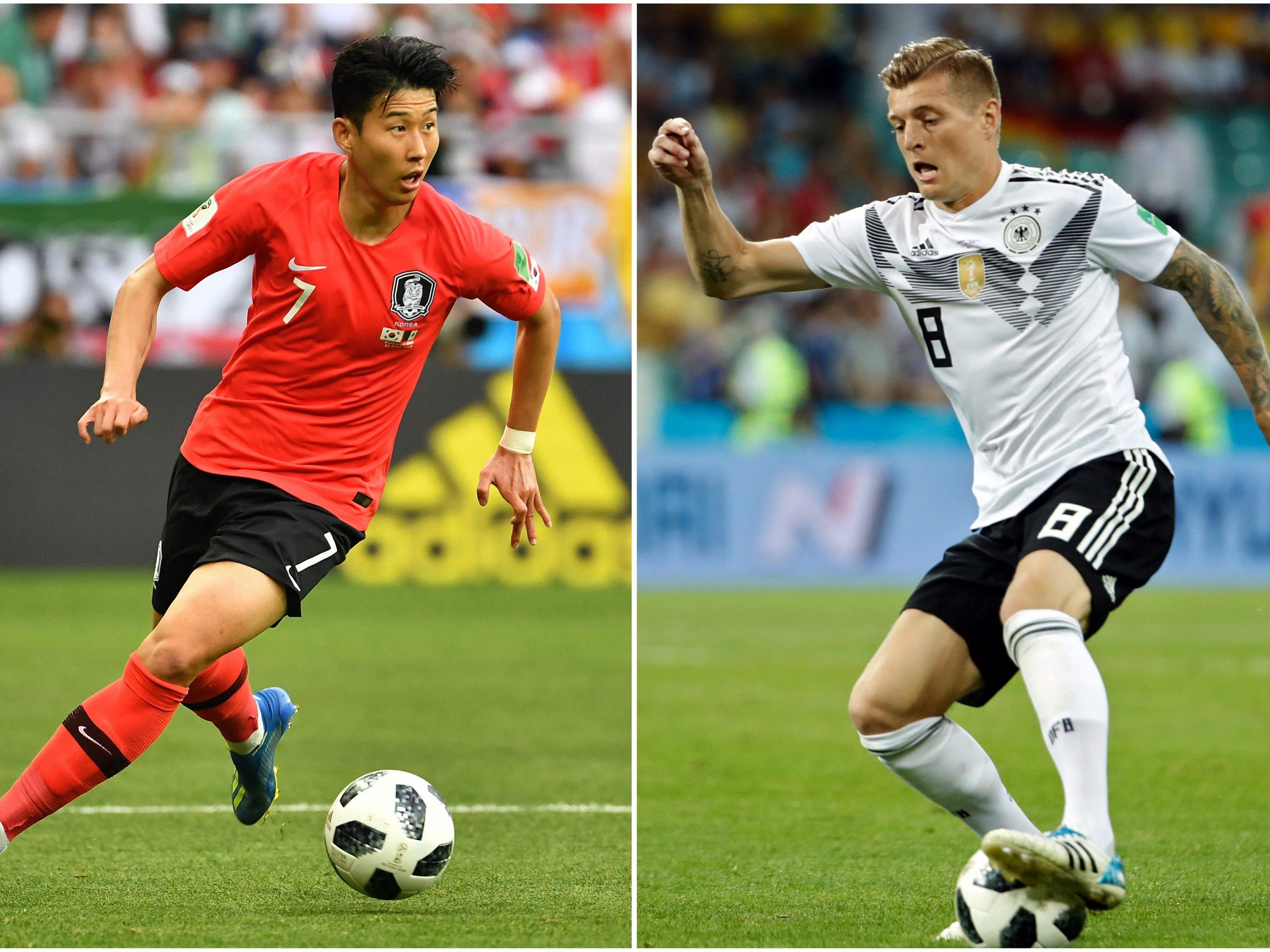 Son Heung-min und Toni Kroos.