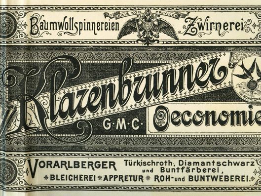 Historische Marke des Textilunternehmens Getzner, Mutter & Cie. Historische Marke des Textilunternehmens Getzner, Mutter & Cie.