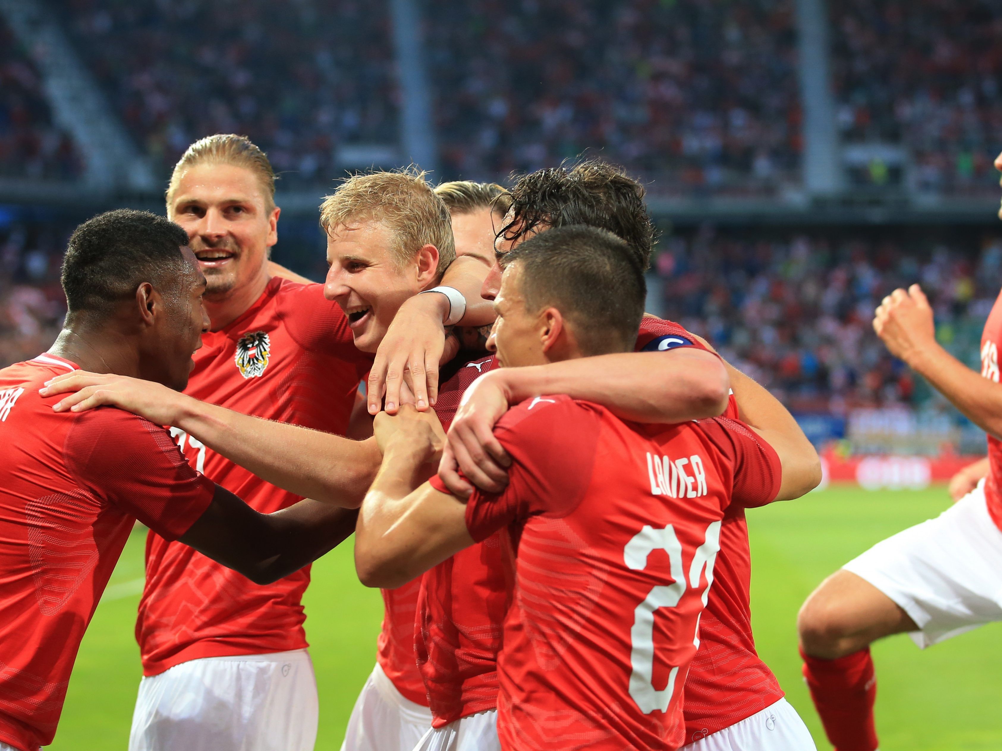 Die Freude beim ÖFB-Team ist groß.