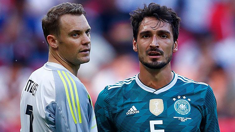 Führungsspieler wie Neuer und Hummels ebenfalls unter Beschuss. Bild:APA/AFP