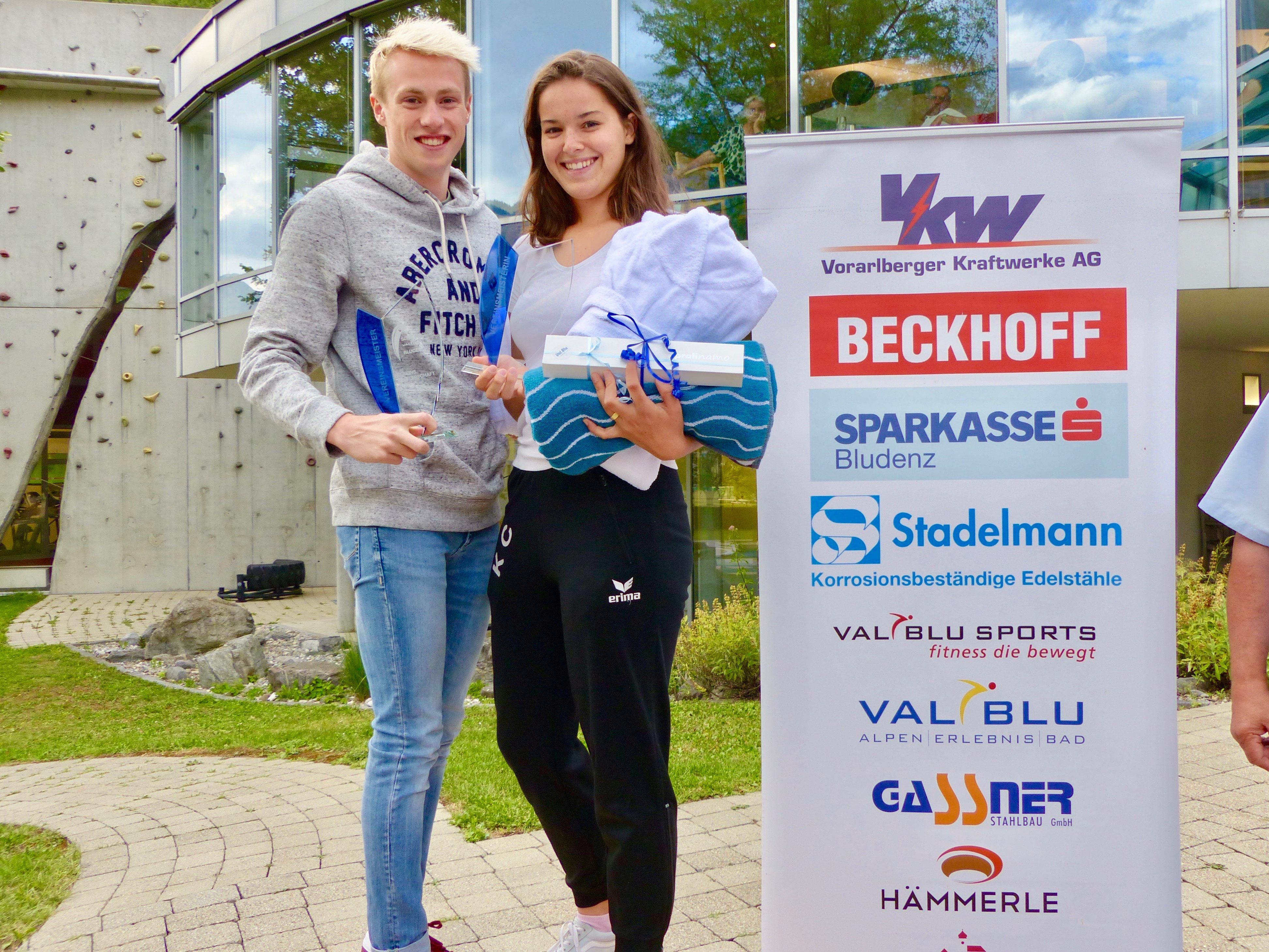 Vereinsmeister Jan Niedermayer und Katharina Cepicka Vereinsmeister Jan Niedermayer und Katharina Cepicka
